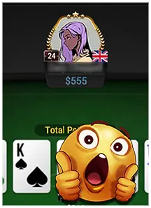 GG扑克牌桌上展示NFT头像效果