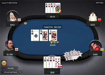 GG扑克牌桌功能：呼喊补牌操作界面